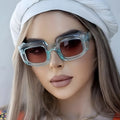 Retro Luxury Brand Fashion Sunglasses Irregular Gafas De Sol Transparente Colores Lunettes Anti Reflet Uv400