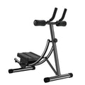 Foldable Black High Strength Steel Pipe Home Workout Abdominal Waist Trainer Muscle Fitness Equipment Shaper Roller Wheels