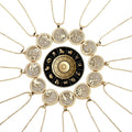 Latest Wish Card Zodiac Horoscope Day & Night Dual-Use 12-Sign Pendant Gold-Plated Necklace Charming Gift for Women