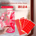 Double-Sided Tape for Window Flowers Wedding Celebration Residue-Free Spring Festival Couplets Fu Characters Adhesive Paper Film