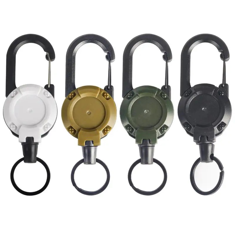 Telescopic Backpack with Wire Rope Anti-Lost Easy-Pull Buckle Outdoor Fishing & Climbing Accessories Key Hanging Buckle