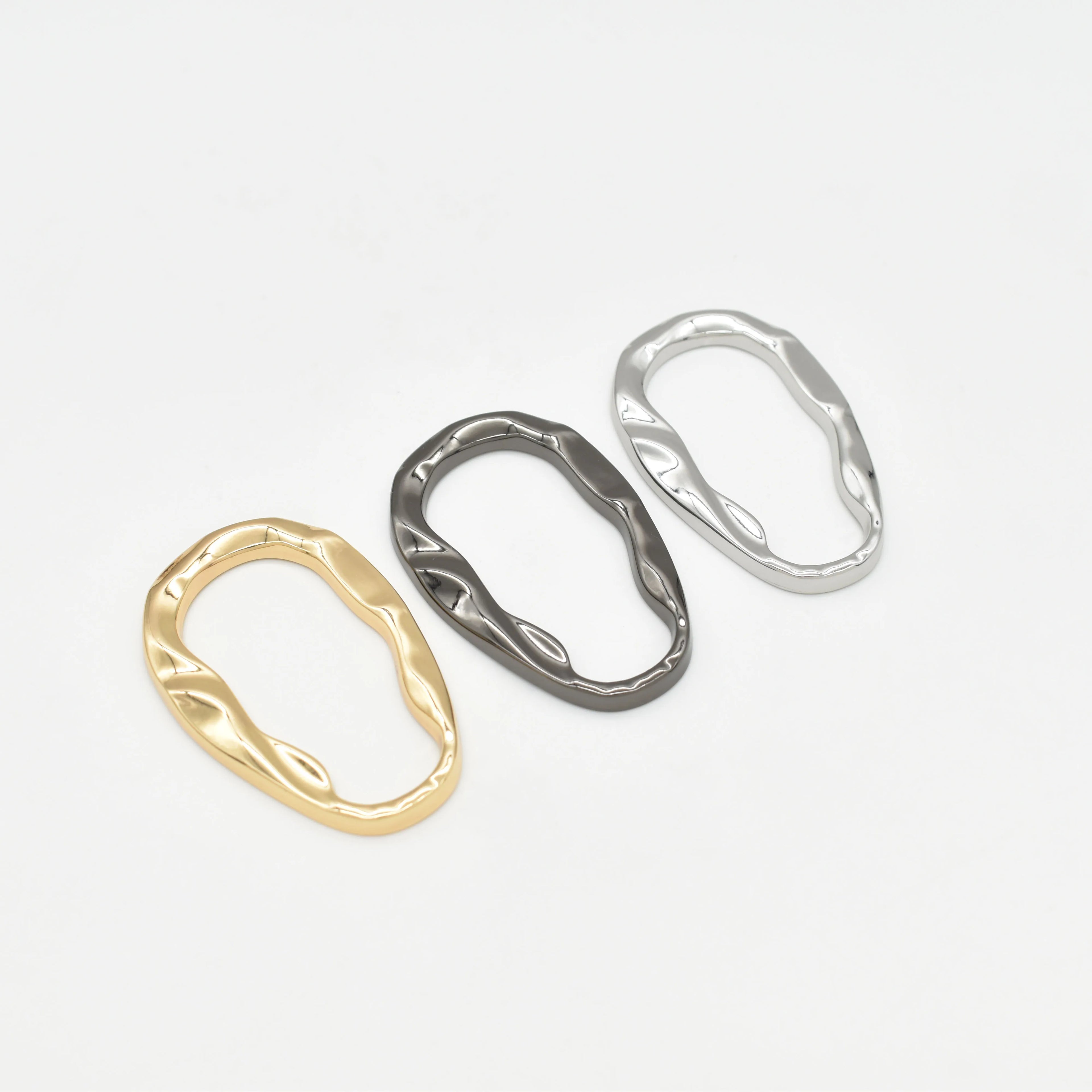 Metal Oval Hardware Bikini Black Connector for Swimwear Accessories Branding Waterproof Gold Metal Accessories for Bikinis