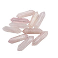 Wholesale natural healing stone rose quartz healing crystal double point pendant