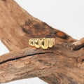 Popular  Wholesale  Fine Jewelry Gold Plated Ring Stainless Steel  Chunky Smooth Convex Oval Fashion Ring for Women