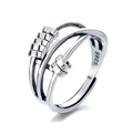 AA00017 New Design Spinner Bead Fidget Ring Jewelry Personalized Adjustable Rings Anti Anxiety Ring Women