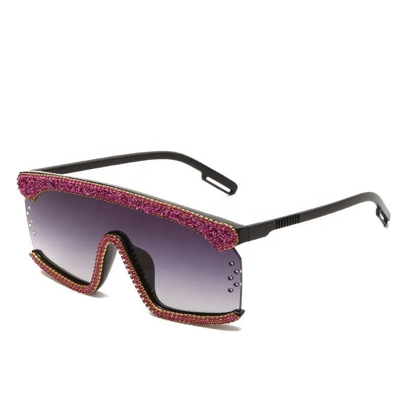 2020 Women Oversized Vintage Square Sunglasses Light Weight Gradient Lenses PC Frame Acrylic Lenses UV Protection MegaBDM