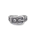 Fashion Original Design Vintage Sterling Silver Personality Belt Hip Hop Hipster Ring