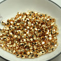 Wholesale Triangle Faceted 1.6mm Hole Carved Irregular Shape Gold Metal Beads for Bracelet Necklace Jewelry
