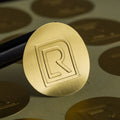 Custom logo Stickers  the Special Texture Paper Embossed logo Labels for Decorating and Packaging