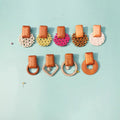 Vintage Square Geometric Shape Wood Drop Earrings Multiple Styles Wooden Dangle Earrings for Women