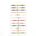 12 Pcs Colorful Evil Eye Beaded Hand Bracelets Handmade Braided String Good Luck Nazar Amulet Bangle Lucky Turkish
