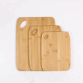 Modern 3-Piece Reversible Bamboo Cutting Board Rectangle Design Rectangular Chopping Blocks for Meal Prep and Serving