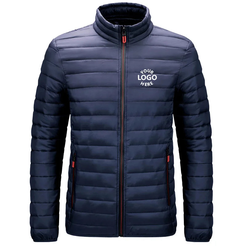 Custom Winter Stand Collar Bubble Coat Clothes Manufacturer Plus Size Puffer Jacket for Men