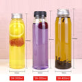 Wholesale 8oz 12oz 16oz PET Transparent Food Grade Plastic Jar with Cap Custom Logo for Juices