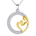 Korean New Version Round Micro Zircon Pendant Necklace Mother's Day Gift