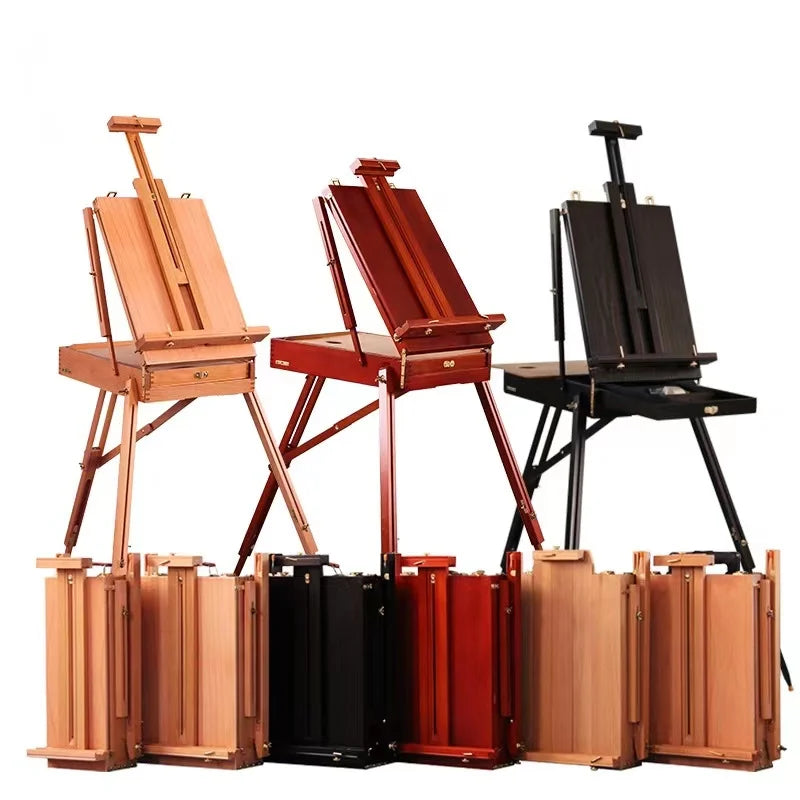Bview Art Artist Painter Tripod Portable Wooden Sketch Box French Easel for Artist Painting