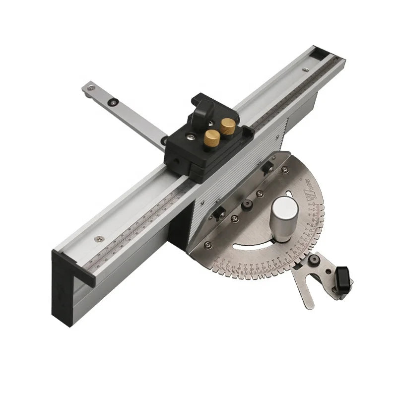 Industrial Grade Aluminum Miter Fence for Universal Table Saw Assembly 27 Angle Stops Repetitive Cut Flip Stop OEM Customizable
