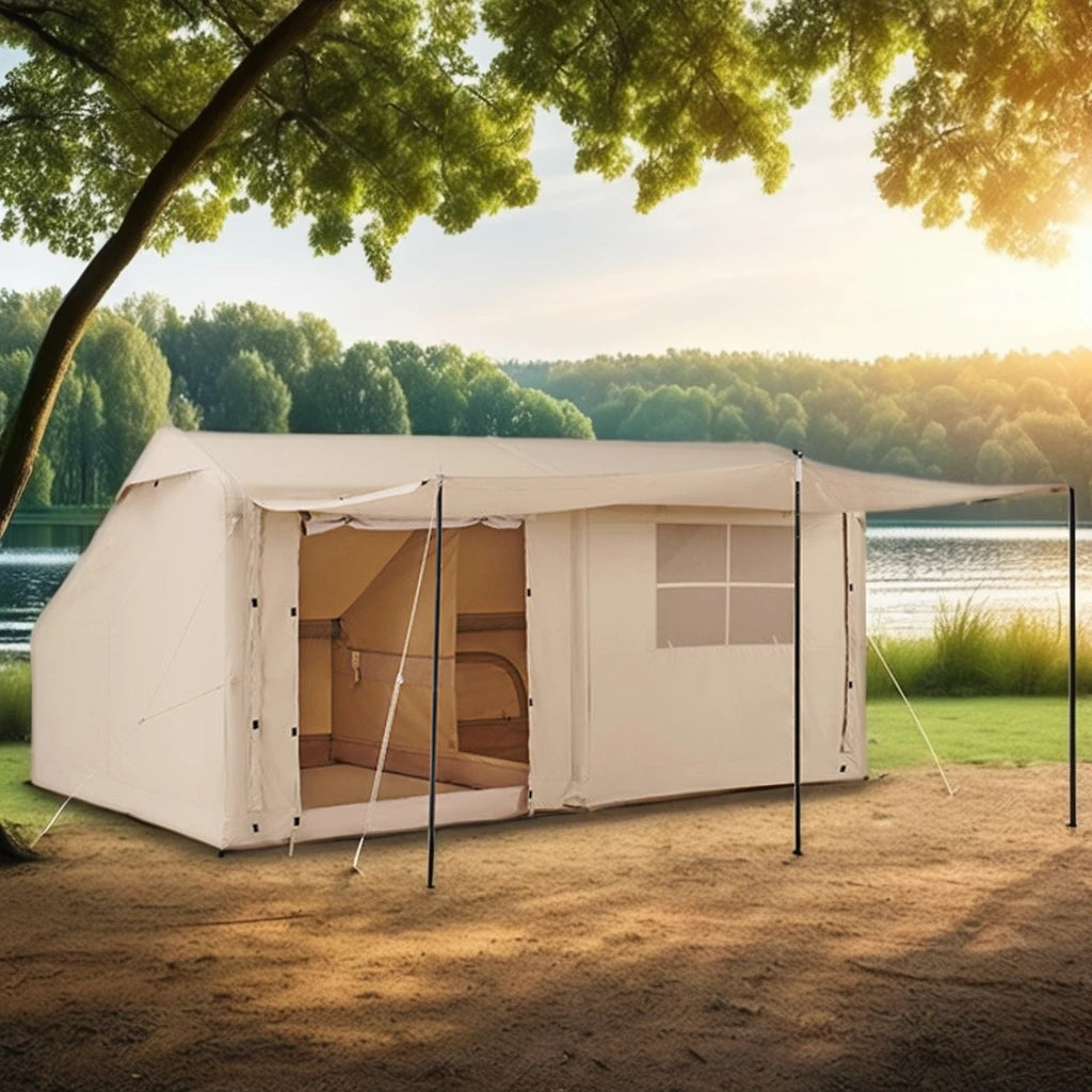 Luxury Glamping Air Tent House Single Layer Oxford Fabric Four-season One Bedroom Waterproof Portable Outdoor Xin Qiu