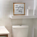 JUNJI I Hope Everything Comes Out Okay Bathroom Sign Farmhouse Bathroom Decor Funny Bathroom Wall Art I Hope Everything Comes