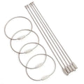 DIY Waterproof Stainless Steel Keychain with Luggage Tags 1.5mm Silver Key Ring Loop Holder