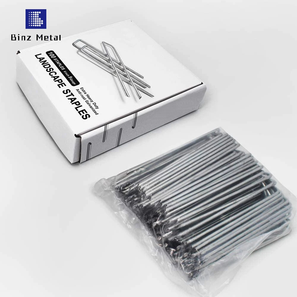 2025 U Shaped Ground Garden Pegs Camping Tents Anchoring Yard Sod Fabric Turf Stakes Ground Landscape Staple Garden Pegs