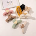 2022 Women's Soft Fuzzy Hair Claws Large Candy Color Acrylic with Heart Decorative Clips