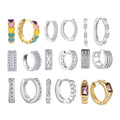 Wholesale Jewelry Fashion Cubic Zirconia Earrings Rhodium Plating for Women Hoop Earrings