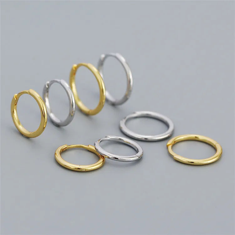 SP Fine Jewelry 18K Gold Plated Huggie Hoop Earrings High Quality 925 Sterling Silver Hoop Earrings for Women