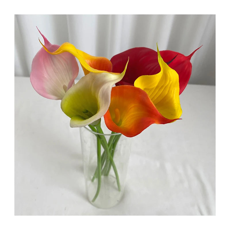 Soft Plastic Small Calla Lily No. 2  Decorative Artificial Flower Dekoration Plant