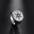 Newest Archangel Metatron Angel of Life Seal Solomon Punk Ring for Men Stainless Steel Jewelry Viking Rings