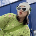 Candy Color 2026 Women Men Inflated Cateye Sunglasses UV400 Protection Luxury Brand Beautyeyewear Vintage Funny Glasses