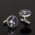 Classic Blue Enamel Cufflinks World Map Cuff Links for Mens Business French Cuffs/Shirts Sleeve Studs (MD029)