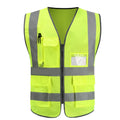Custom Men Engineers Construction High Visibility Reflective Yellow Work Security Safety Vest with logo