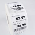 Custom Clothing Goods Price Stickers Label White Transparent Background Price Tags Roll for Selling