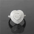 China Jewelry Wholesale Diamonds Natural 18k Solid Gold Romantic Heart Shape Unique Rings