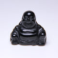 Hongzhuo Natural Crystal Quartz Healing Carvings: Black Obsidian Healing Buddha Carving for Sale Crafts