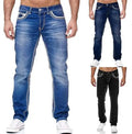 High Quality New Men's Clothes Slim Fit Jeans Double Line Pants Customized Logo Men Stretchy Denim Pants
