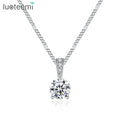 LUOTEEMI Hot Wholesale Jewelry Hearts & Arrows CZ Crystal Lady Galaxy Star Necklace Fashion Pendants