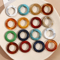 Colorful 28mm Geometric Acrylic Charm Hollow Round Circle Earrings Findings DIY Headwear Jewelry Accessories