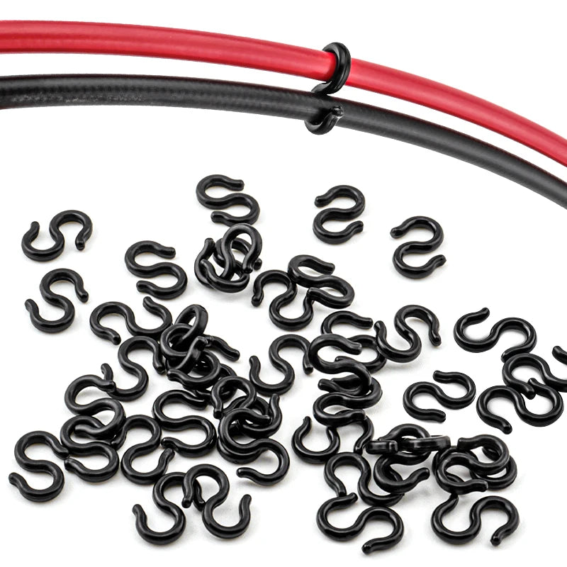 MUQZI Mountain Road Bicycle Hose Buckle S Shaped Bike Shift Brake Cable Buckle Cable Clips