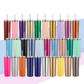 Skinny Tumbler 20oz Ice or Cold Straight Slim Tumbler Vacuum Insulated Stainless Steel Tumbler Cup with Metal Lid Straw