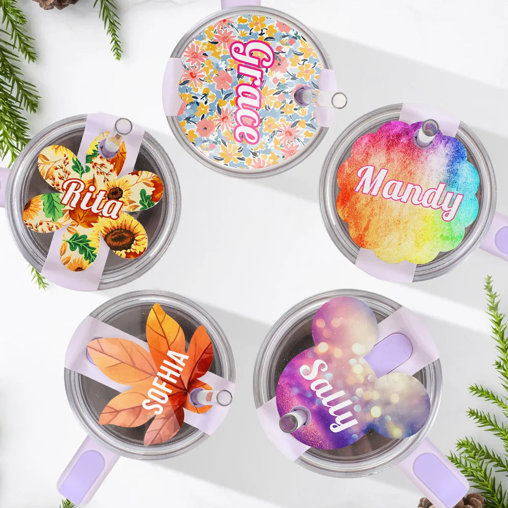 PYD Life Sublimation Glitter Acrylic Nameplate for 40oz Tumbler  Name Plate Name Tag Blanks