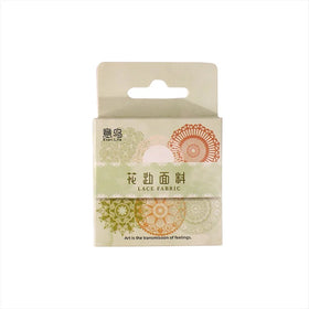 46-Piece Creative DIY Decorative Stickers Small Fresh Lace Fabric Box Sealers Hand Ledger Decoration