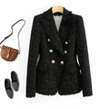 New Trend Women Blazer Suit Wide Collar Breasted Raw Edge Double Pocket Blazer Women Casual Blazers Ladies Women