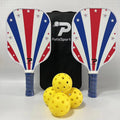 Wholesale USAPA Standard Premium Fiberglass Pickleball Paddle Sets Includes 2 Paddles 4 Balls 1 Carry Bag