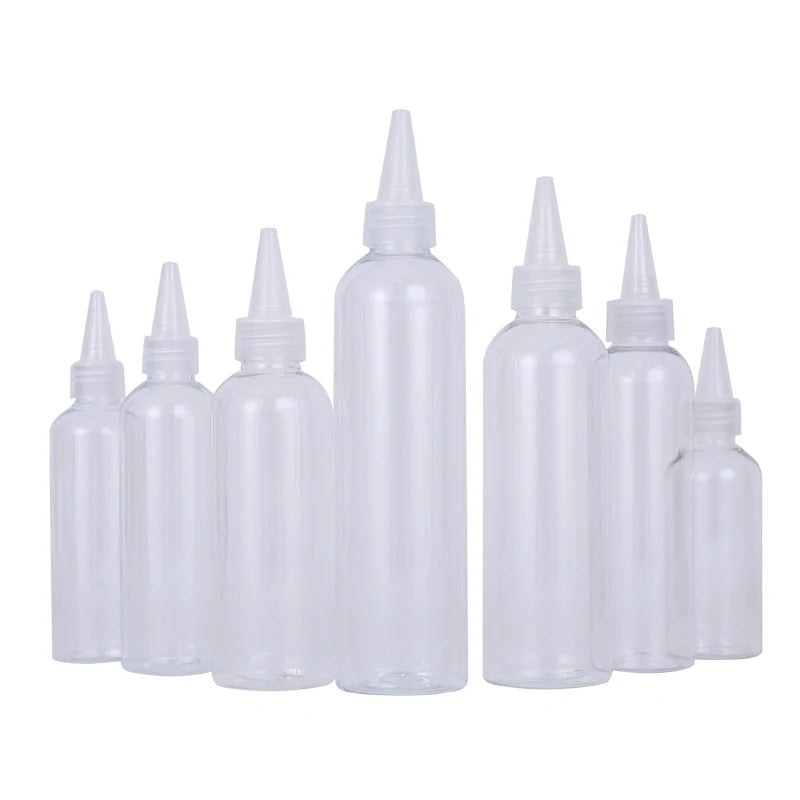 50/100/150/200 ML Empty Plastic Squeeze Applicator Bottle Liquid Refillable Cosmetic Container