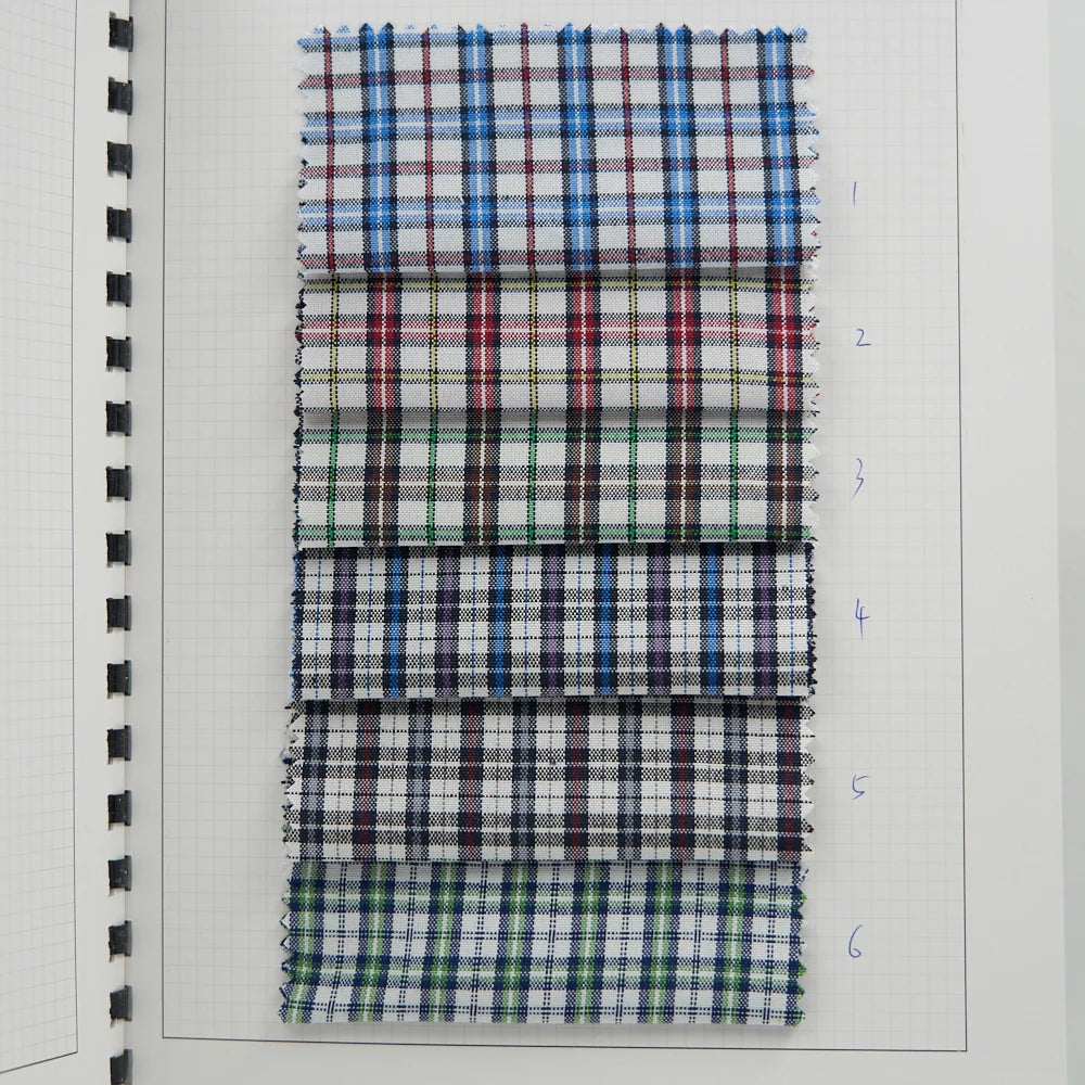 Hot Sale Dyed Check Plaid Fabric Polyester Cotton TC Yarn Woven Breathable for Boys and Girls Shirt and Skirt