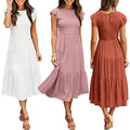 Ladies Fashionable Slim Casual Midi Women Summer Dress
