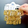 Jxx Wedding Women Beads Charm Earring Huggie Brass 24k Gold Plated Earrings Hoops Trendy Minimalist Hoop Earrings