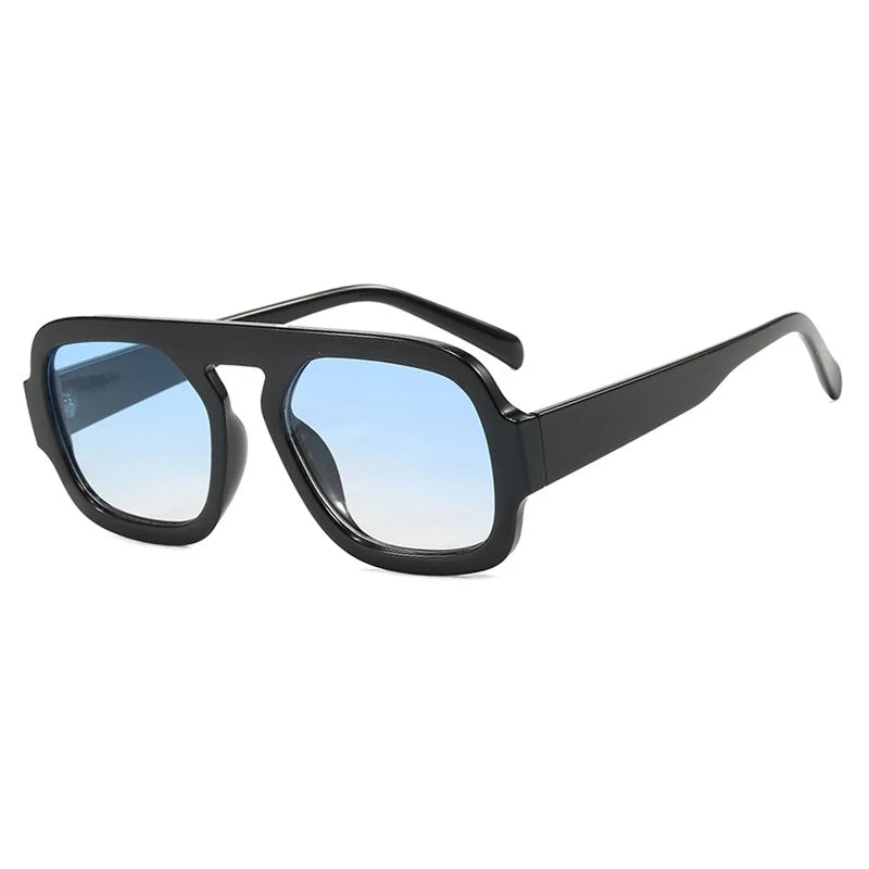 2025 New Designer Big Square Vintage Pilot Women's Luxury Sunglasses Men Fashion Leopard Eyewear Rectangle Oversized Sun Glasses